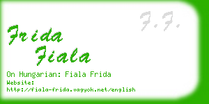 frida fiala business card